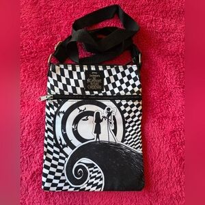 Disney - Tim Burton Nightmare Before Christmas - Black And White - Crossbody Bag